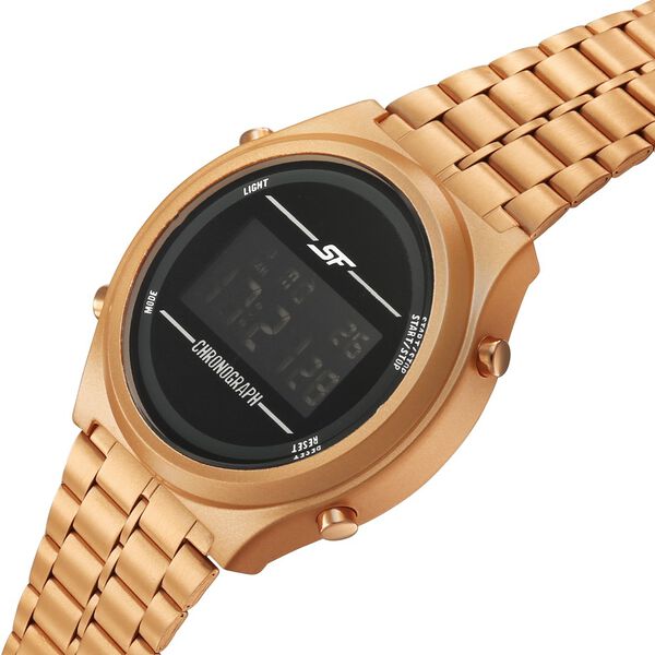 SF CirQle Digital Dial Rose Gold Stainless Steel Strap Watch For Men - image number 3